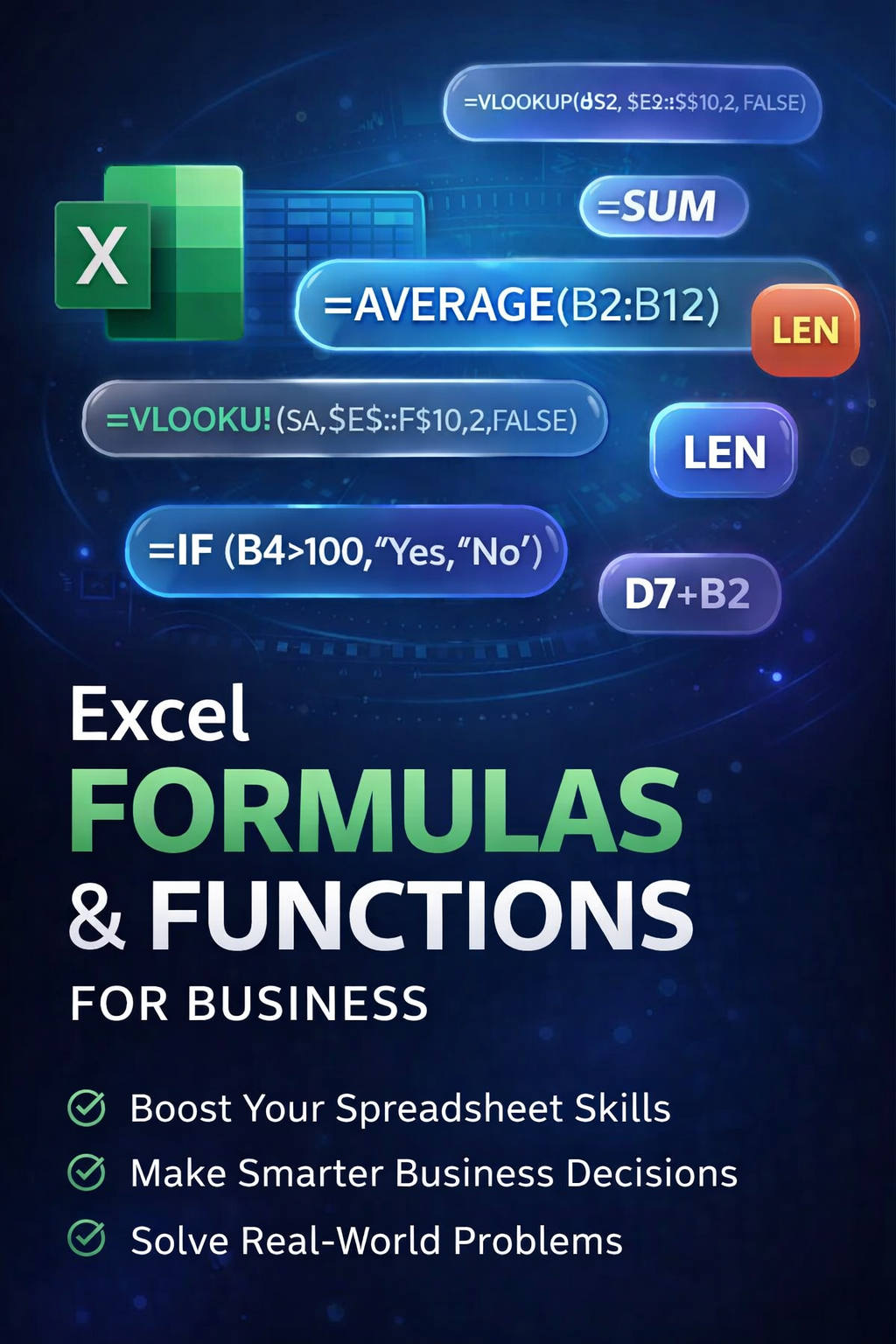 Master Excel Functions for Business – From Data to Decisions